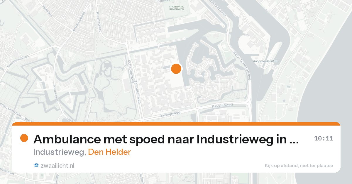 Ambulance met spoed naar Industrieweg in Den Helder — 18 aug 2026
