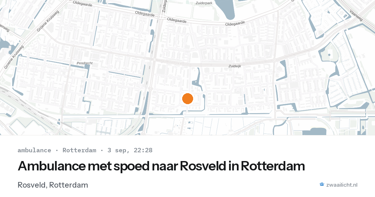 Ambulance met spoed naar Rosveld in Rotterdam — 3 sep 2026
