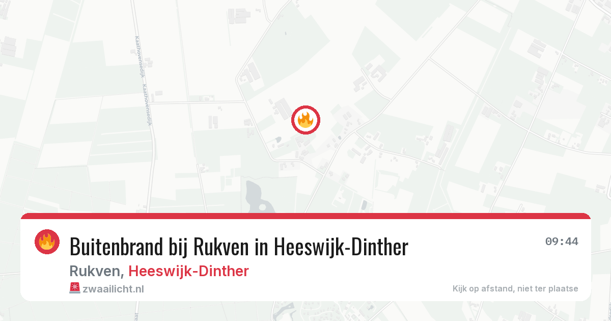 Buitenbrand bij Rukven in Heeswijk-Dinther — 9 aug 2026
