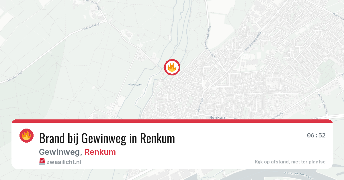 Brand bij Gewinweg in Renkum — 28 jun 2026