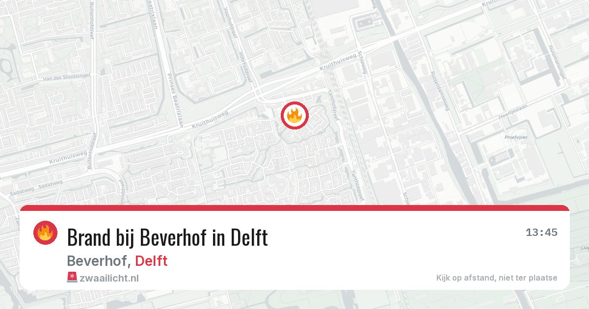 Brand bij Beverhof in Delft — 7 jun 2026