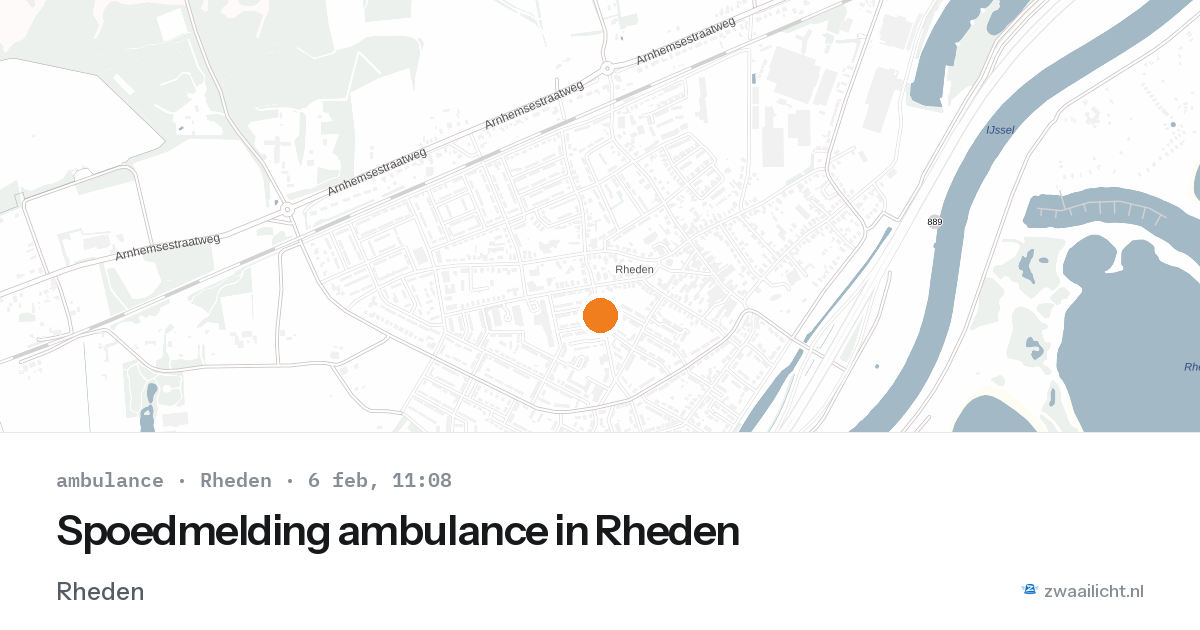 Spoedmelding ambulance in Rheden — 6 feb 2026