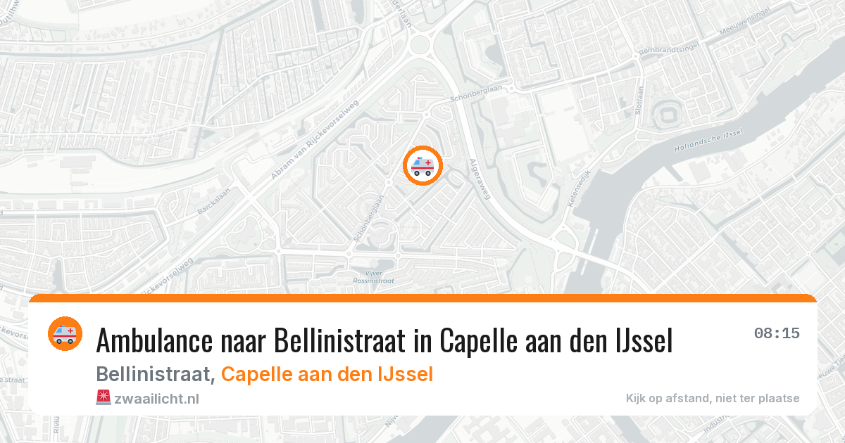 Ambulance naar Bellinistraat in Capelle aan den IJssel — 26 mrt 2026