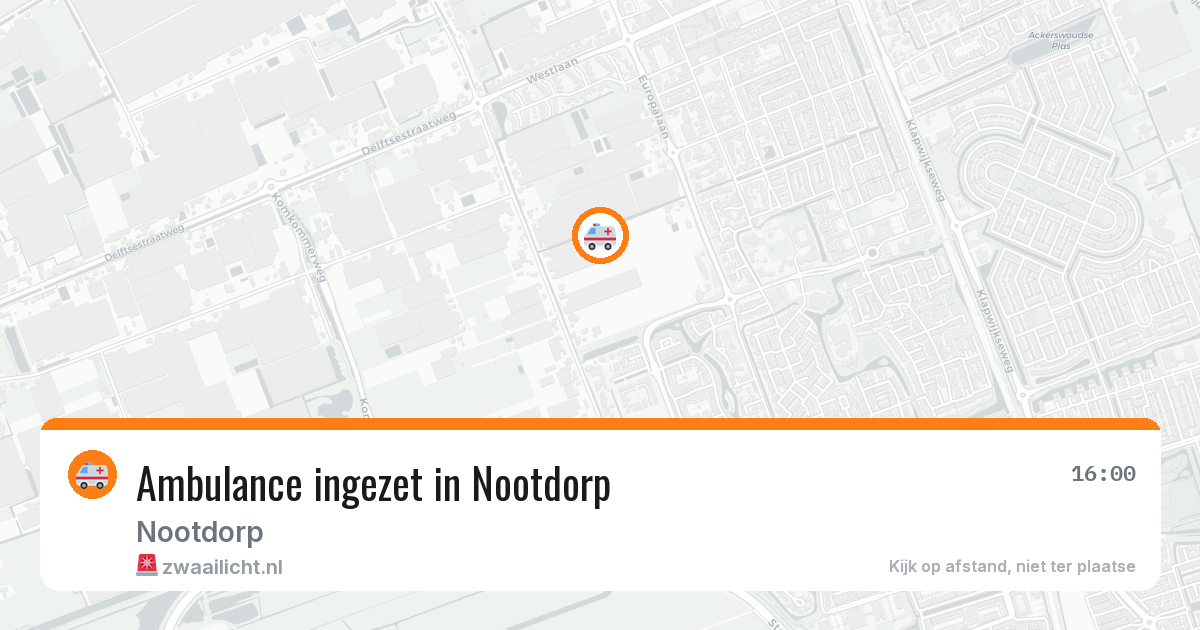 Ambulance ingezet in Nootdorp — 3 aug 2026