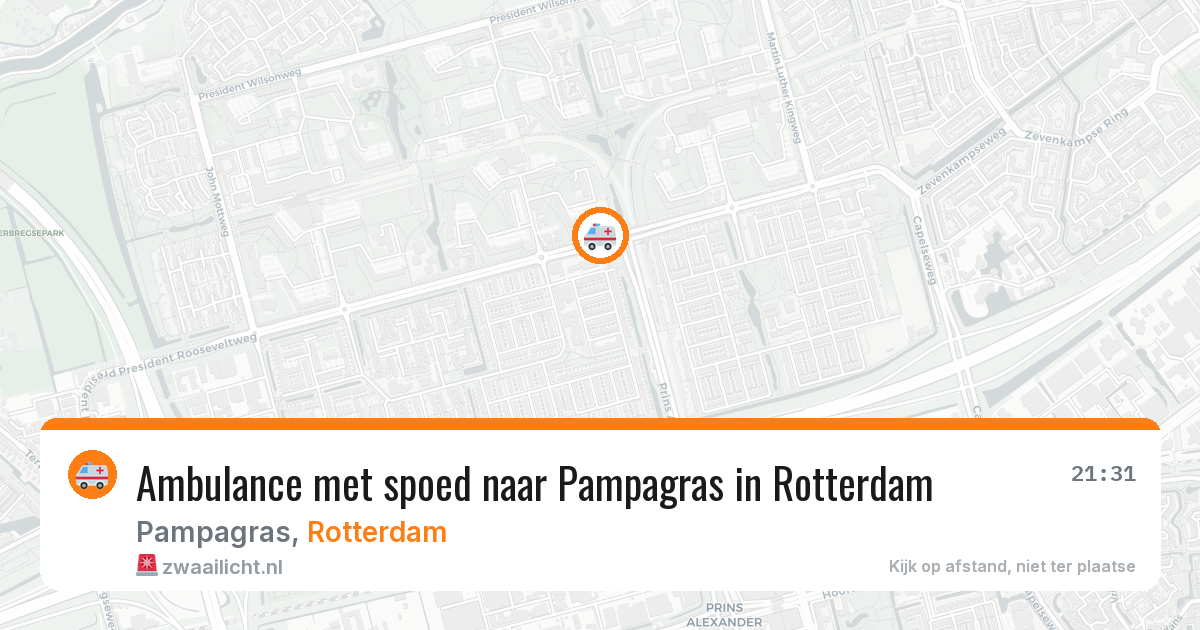 Ambulance met spoed naar Pampagras in Rotterdam — 4 jun 2026