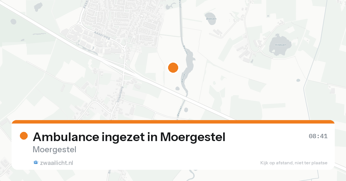 Ambulance ingezet in Moergestel — 15 aug 2026