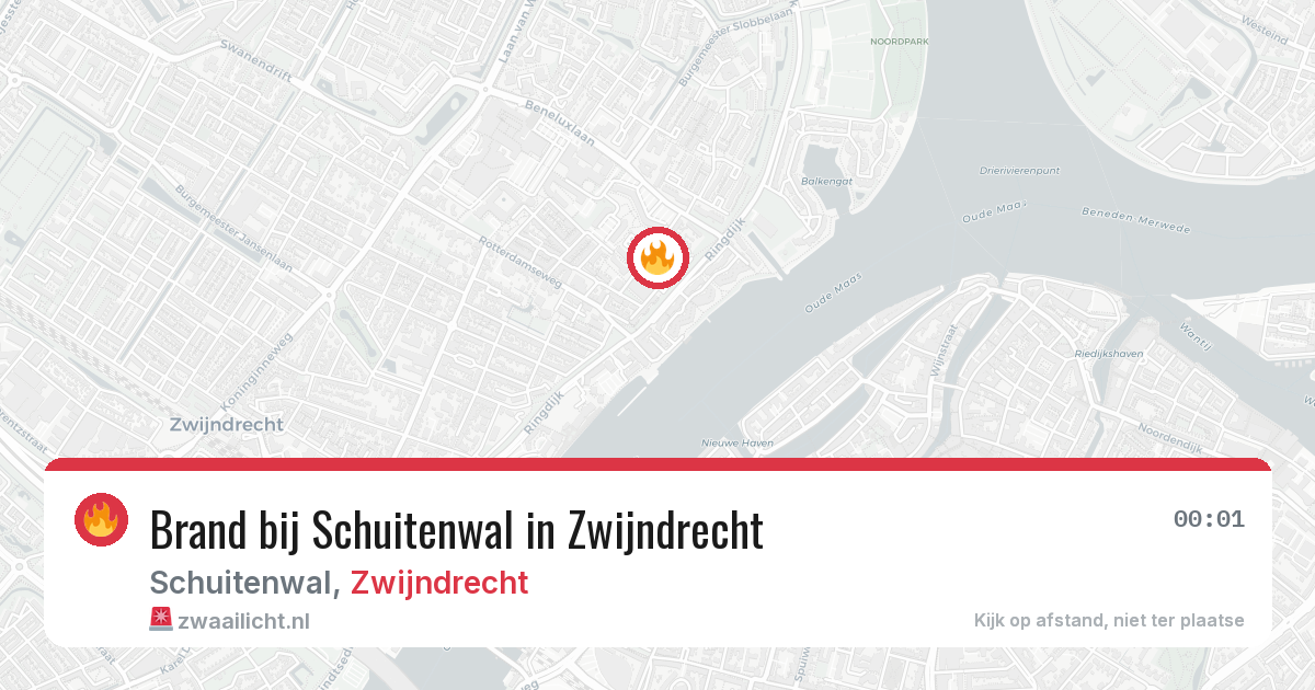 Brand bij Schuitenwal in Zwijndrecht — 3 aug 2026