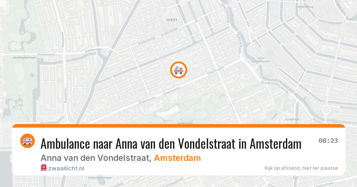 Ambulance naar Anna van den Vondelstraat in Amsterdam — 14 mei 2026