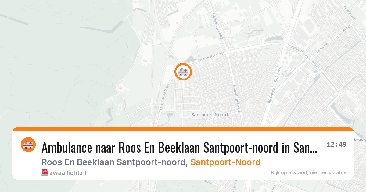 Ambulance naar Roos En Beeklaan Santpoort-noord in Santpoort-Noord — 10 aug 2026
