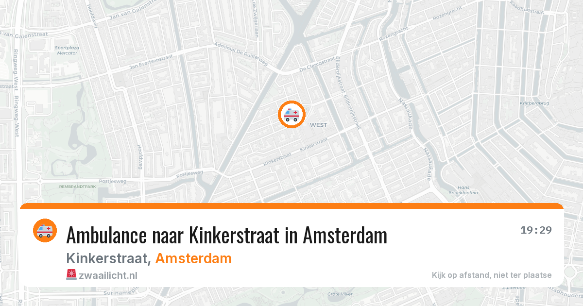 Ambulance naar Kinkerstraat in Amsterdam — 15 mei 2026