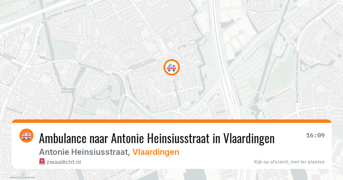 Ambulance naar Antonie Heinsiusstraat in Vlaardingen — 1 jun 2026