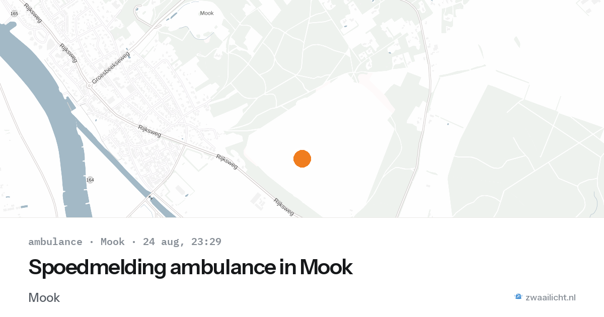 Spoedmelding ambulance in Mook — 24 aug 2026