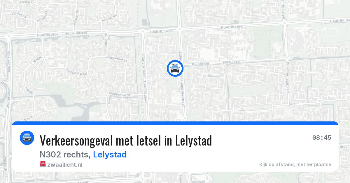 Verkeersongeval met letsel in Lelystad — 9 jul 2026