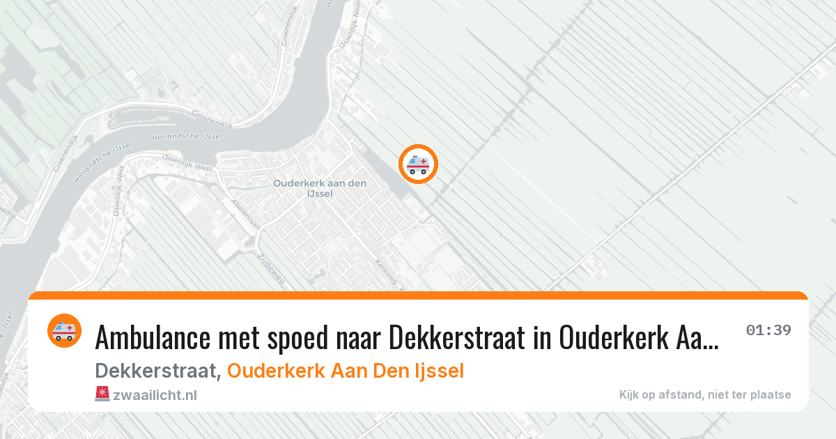 Ambulance met spoed naar Dekkerstraat in Ouderkerk Aan Den Ijssel — 12 feb 2026