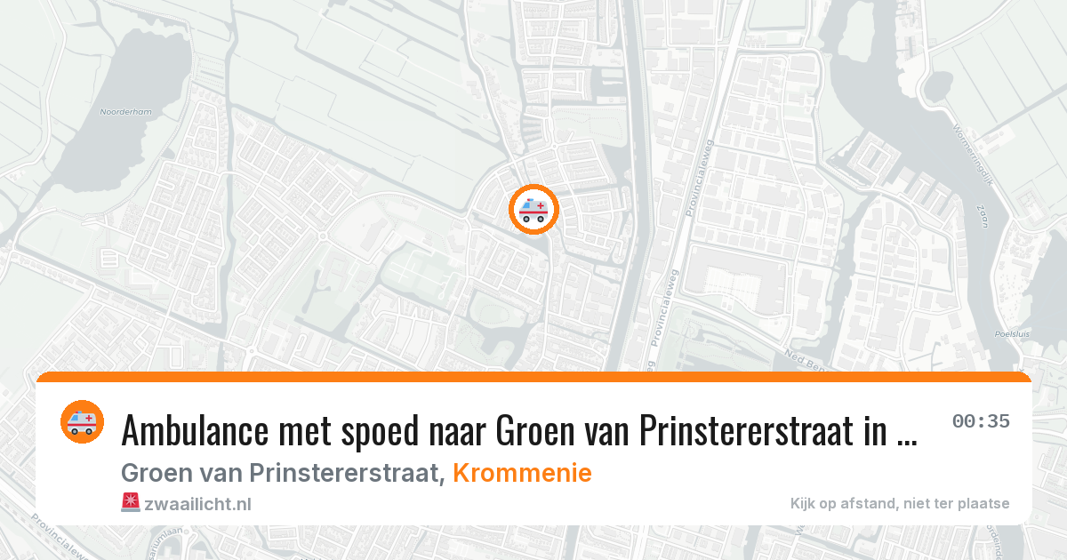 Ambulance met spoed naar Groen van Prinstererstraat in Krommenie — 9 feb 2026