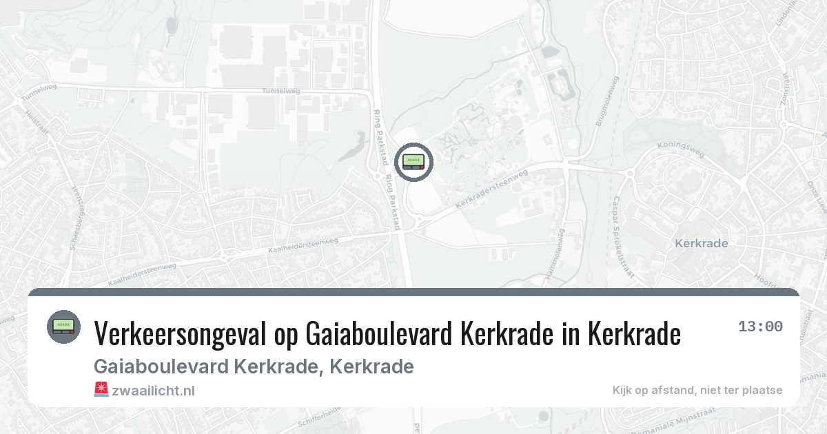 Verkeersongeval op Gaiaboulevard Kerkrade in Kerkrade — 8 aug 2026