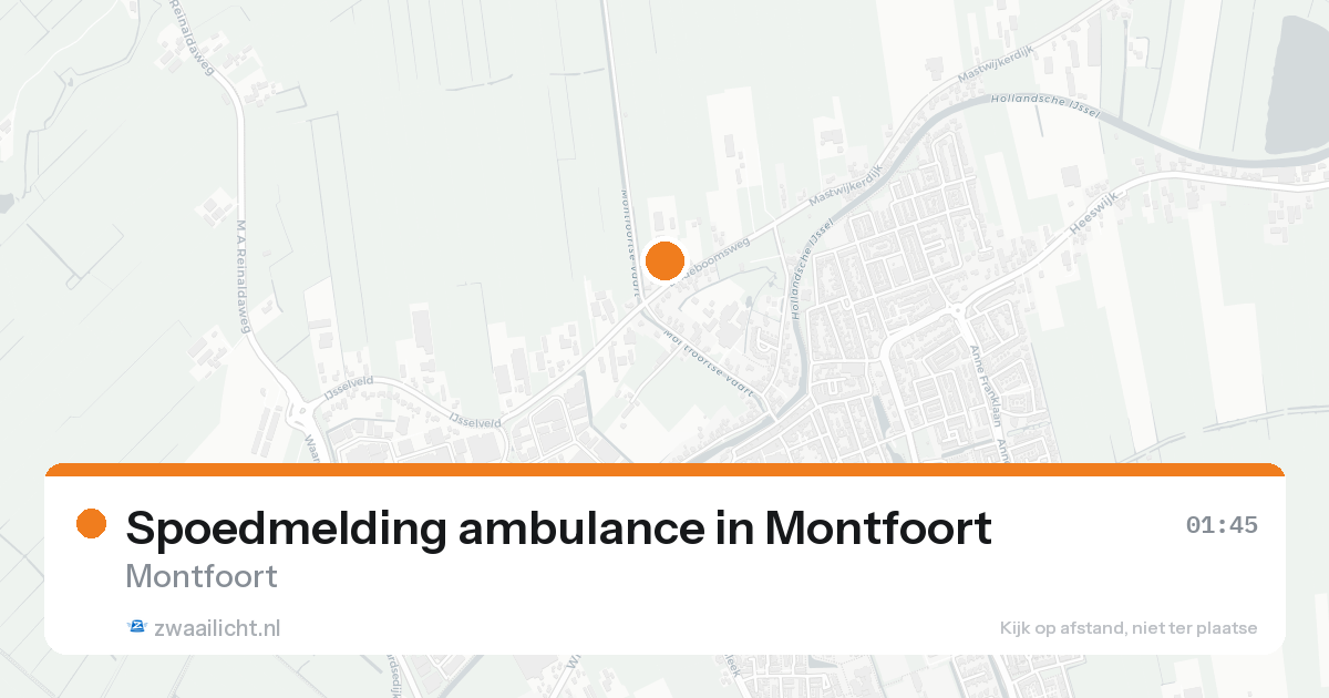 Spoedmelding ambulance in Montfoort — 17 aug 2026