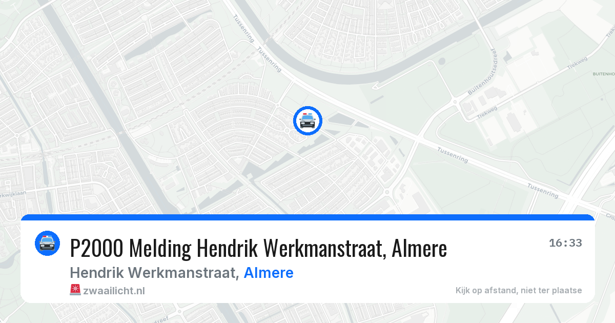 P2000 Melding Hendrik Werkmanstraat, Almere — 20 mei 2026