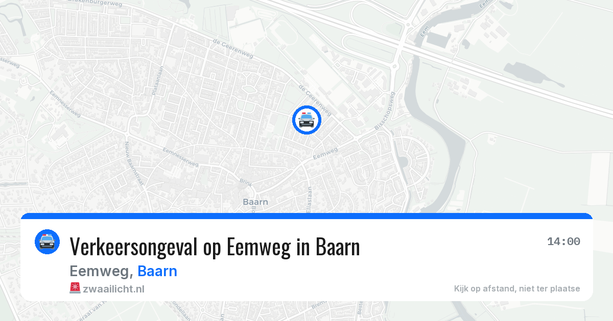Verkeersongeval op Eemweg in Baarn — 22 mrt 2026