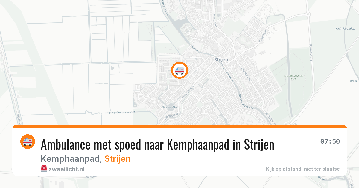 Ambulance met spoed naar Kemphaanpad in Strijen — 11 jul 2026