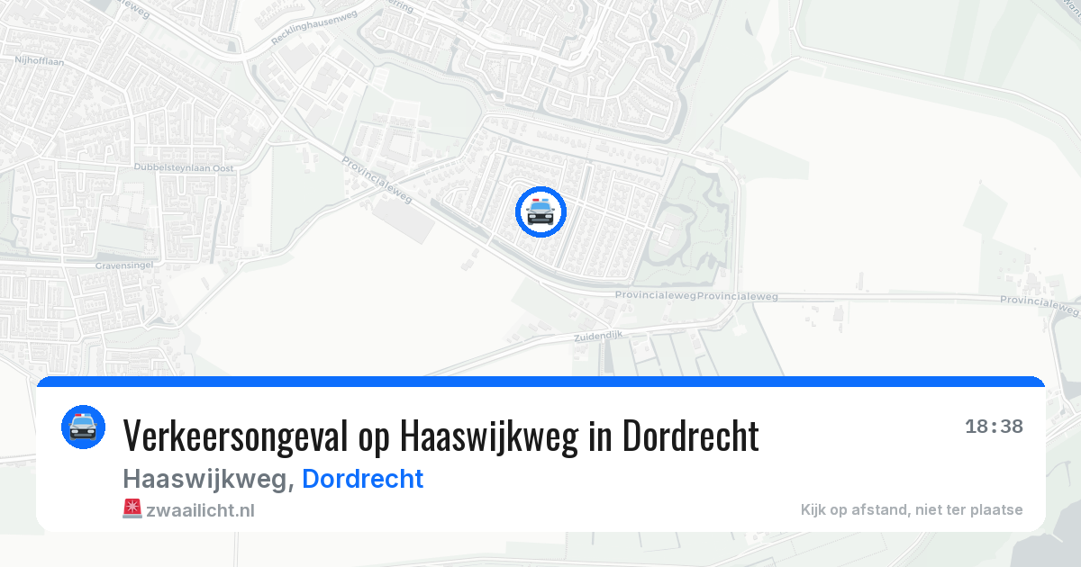 Verkeersongeval op Haaswijkweg in Dordrecht — 14 jul 2026