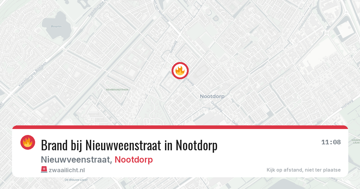 Brand bij Nieuwveenstraat in Nootdorp — 1 jul 2026