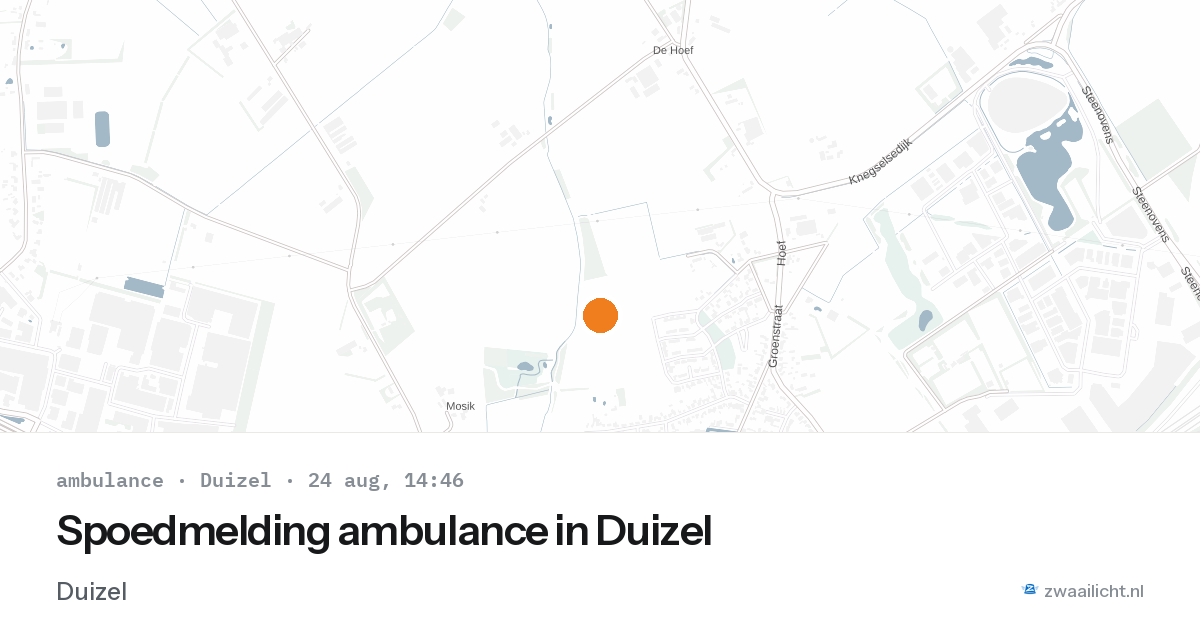 Spoedmelding ambulance in Duizel — 24 aug 2026