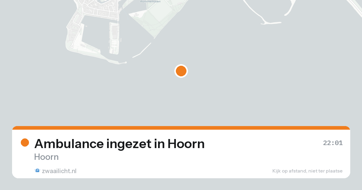 Ambulance ingezet in Hoorn — 17 aug 2026