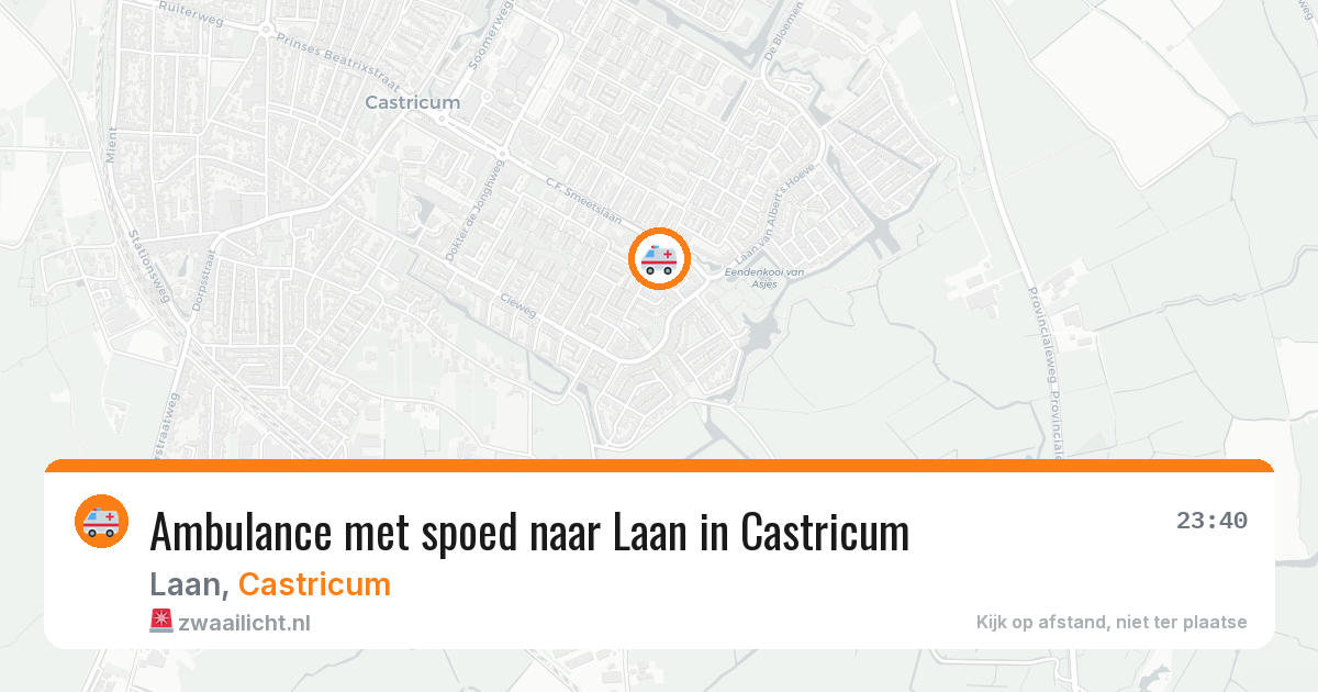 Ambulance met spoed naar Laan in Castricum — 26 jun 2026
