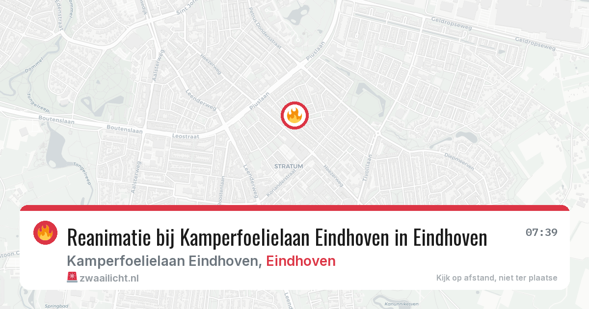 Reanimatie bij Kamperfoelielaan Eindhoven in Eindhoven — 30 jun 2026