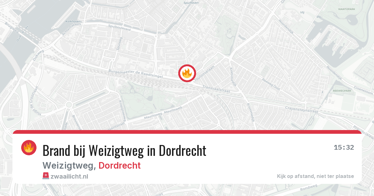 Brand bij Weizigtweg in Dordrecht — 2 jul 2026