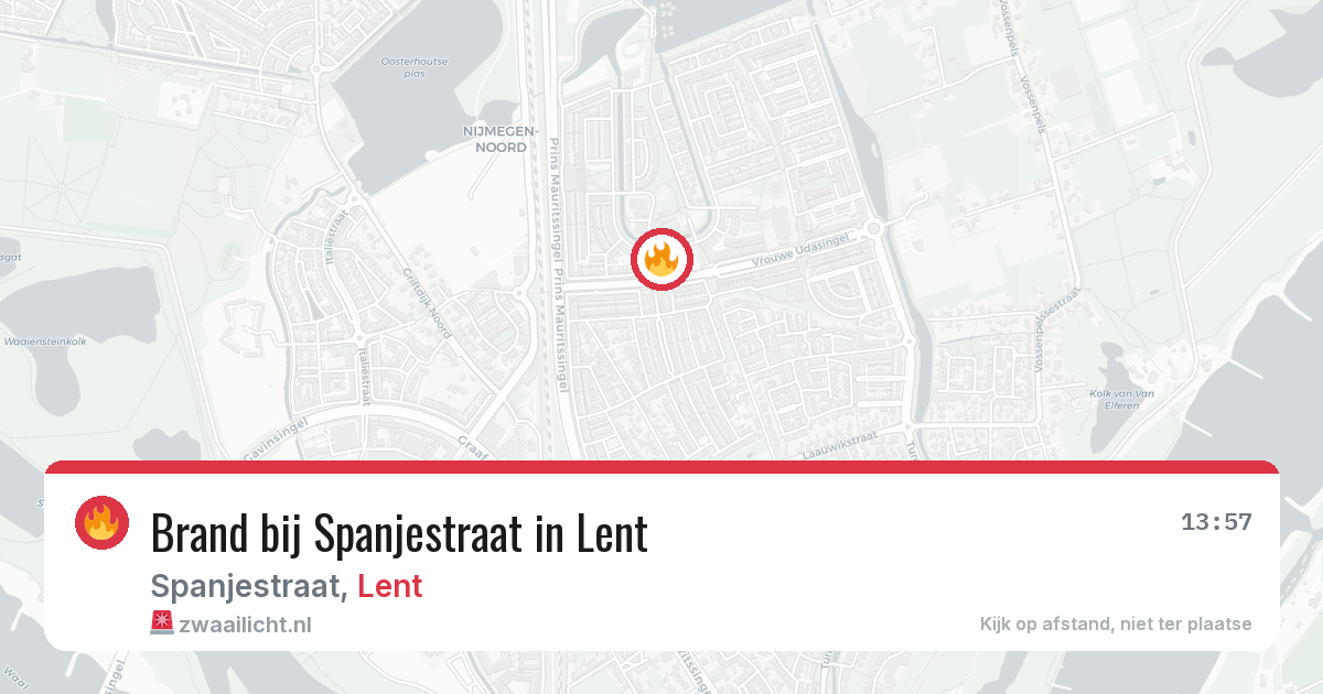 Brand bij Spanjestraat in Lent — 16 mei 2026