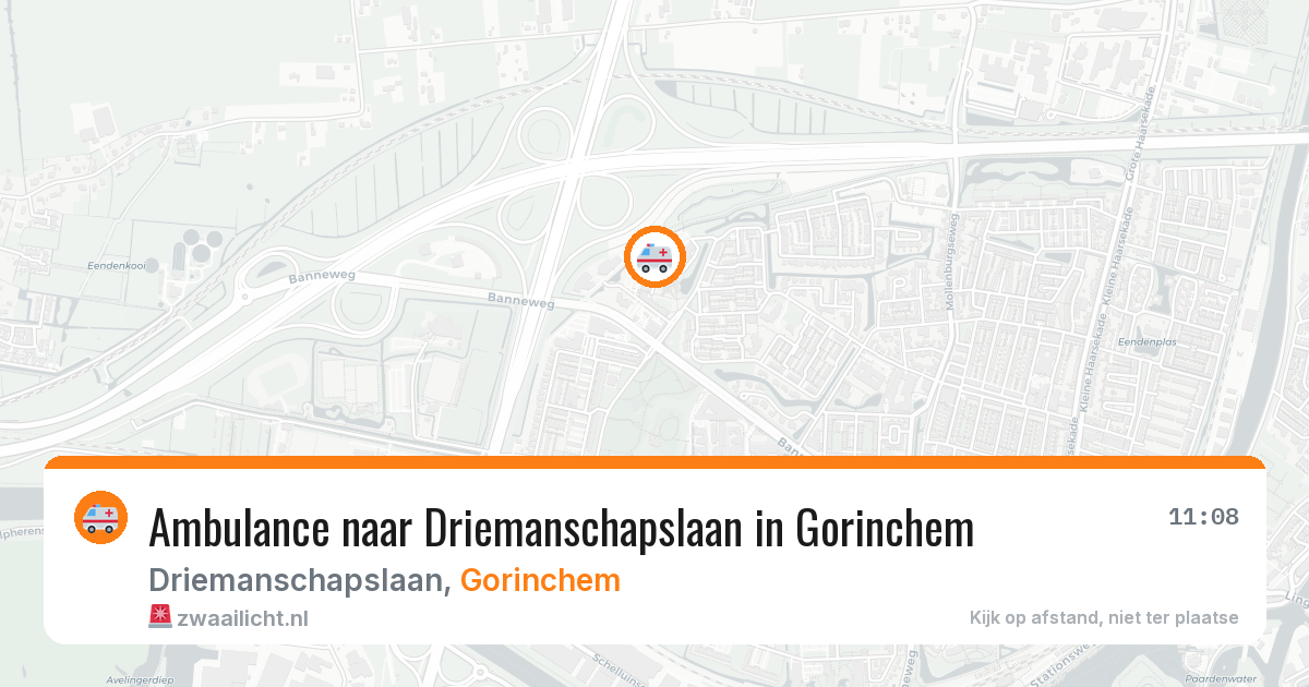 Ambulance naar Driemanschapslaan in Gorinchem — 9 jun 2026
