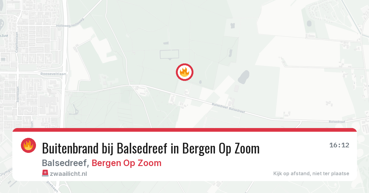 Buitenbrand bij Balsedreef in Bergen Op Zoom — 11 aug 2026