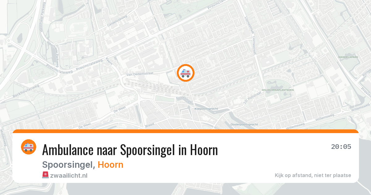 Ambulance naar Spoorsingel in Hoorn — 12 aug 2026