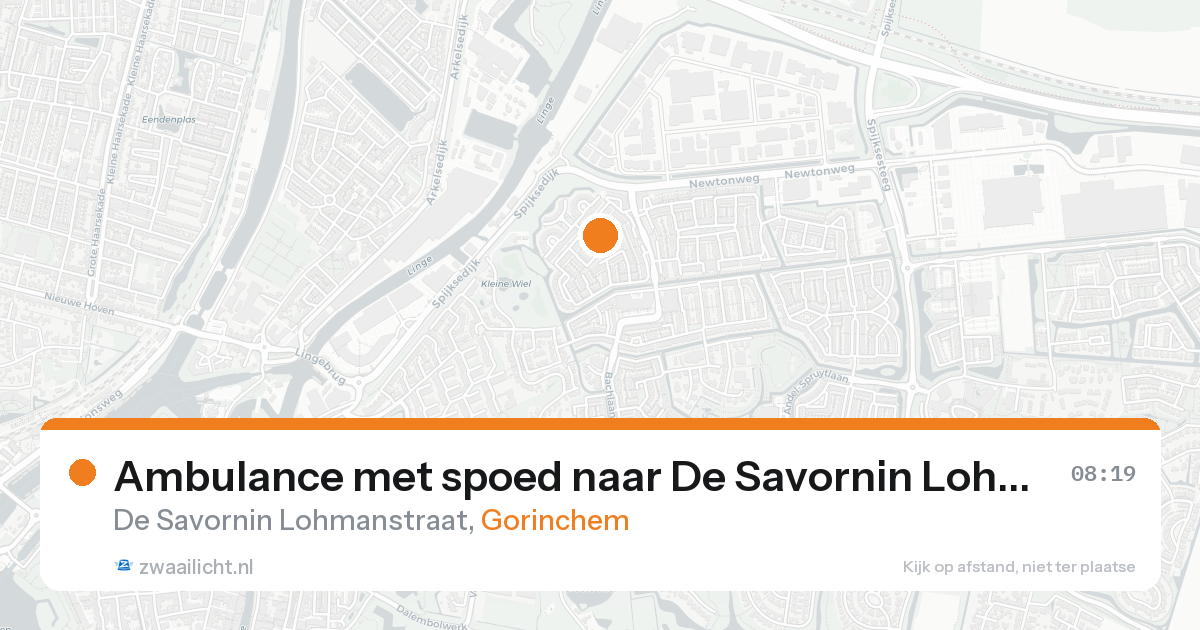 Ambulance met spoed naar De Savornin Lohmanstraat in Gorinchem — 17 aug 2026