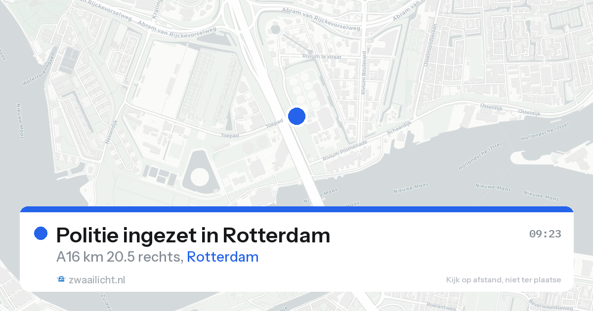 Politie ingezet in Rotterdam — 22 aug 2026 | 🚨 Zwaailicht.nl