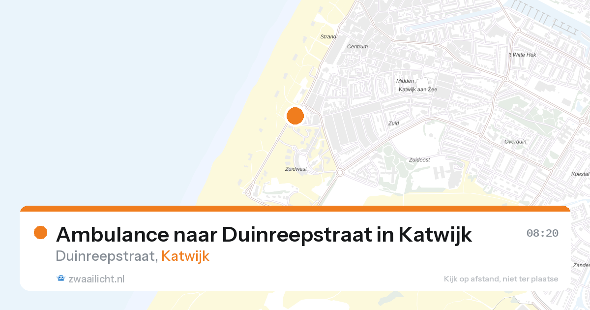 Ambulance naar Duinreepstraat in Katwijk — 27 aug 2026