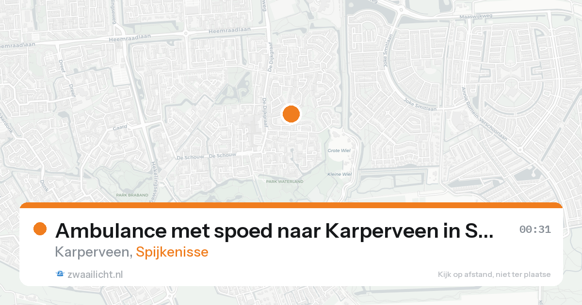 Ambulance met spoed naar Karperveen in Spijkenisse — 22 aug 2026