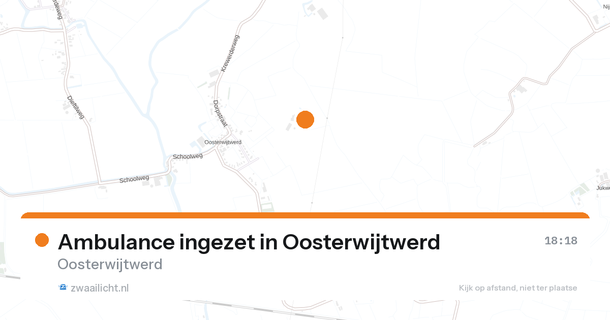 Ambulance ingezet in Oosterwijtwerd — 13 aug 2026 | 🚨 Zwaailicht.nl