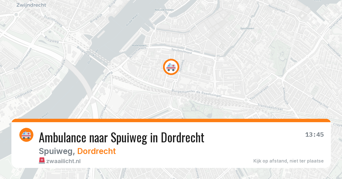 Ambulance naar Spuiweg in Dordrecht — 8 jun 2026