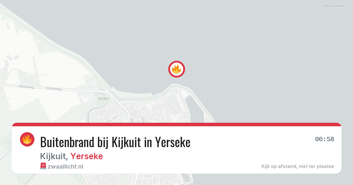 Buitenbrand bij Kijkuit in Yerseke — 12 jun 2026