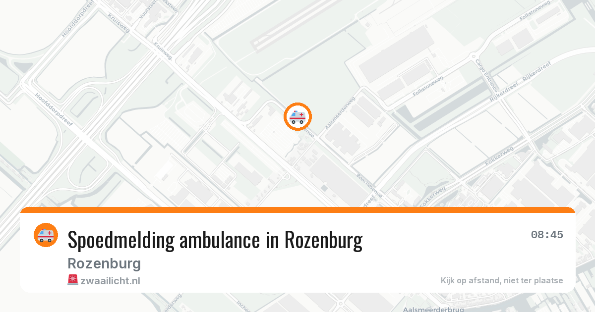 Spoedmelding ambulance in Rozenburg — 9 apr 2026