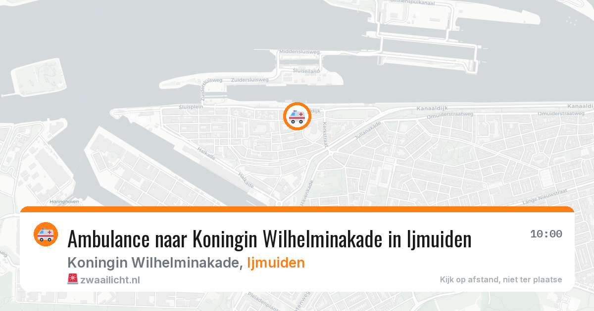 Ambulance naar Koningin Wilhelminakade in Ijmuiden — 13 aug 2026