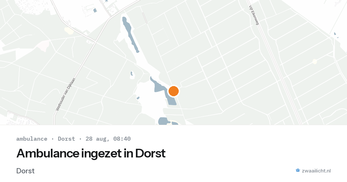 Ambulance ingezet in Dorst — 28 aug 2026