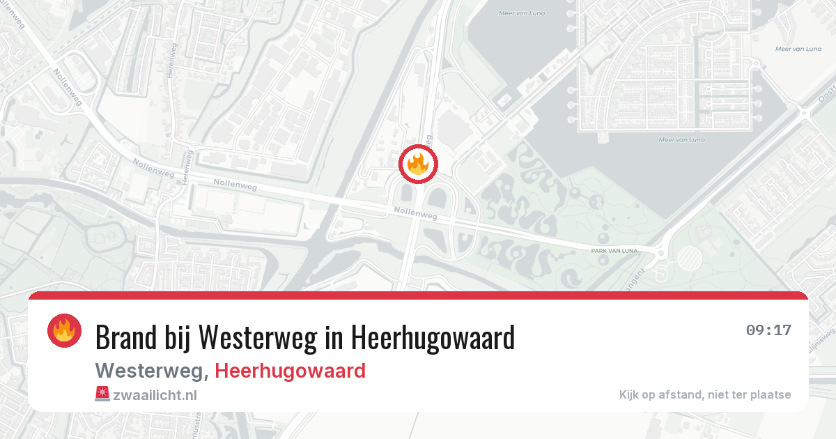 Brand bij Westerweg in Heerhugowaard — 19 apr 2026