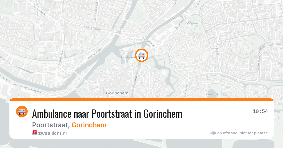 Ambulance naar Poortstraat in Gorinchem — 8 aug 2026