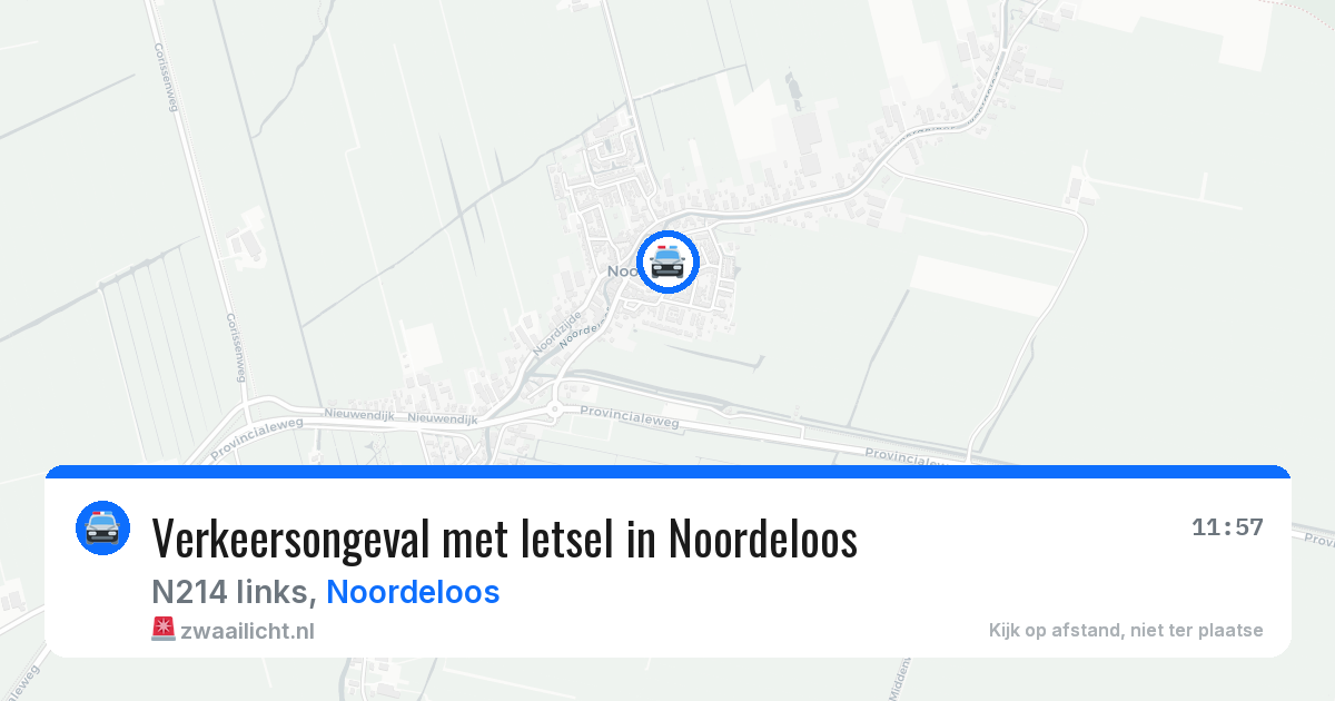 Verkeersongeval met letsel in Noordeloos — 12 aug 2026