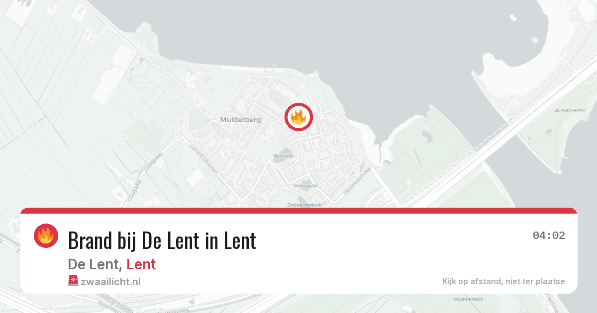 Brand bij De Lent in Lent — 18 mrt 2026