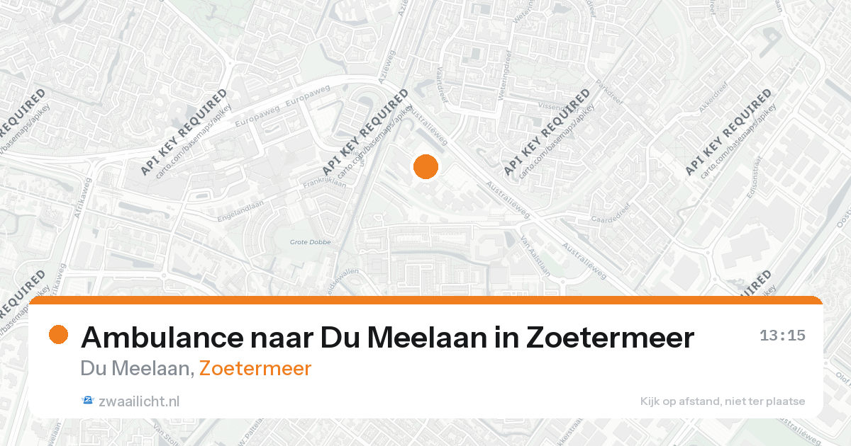 Ambulance naar Du Meelaan in Zoetermeer — 26 aug 2026